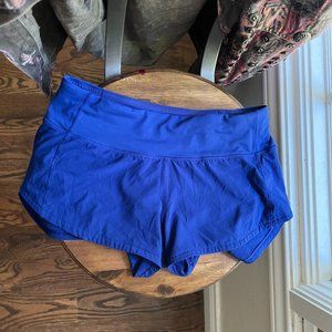 Lululemon Size 2 Royal Blue Speed Up Shorts